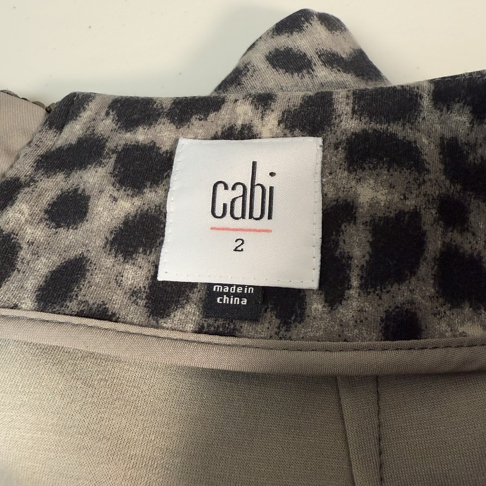Cabi Women's size 4 Cheetah Print Formal Jacket/Skirt w/Pockets Corpcore Mobwife - Picture 16 of 16